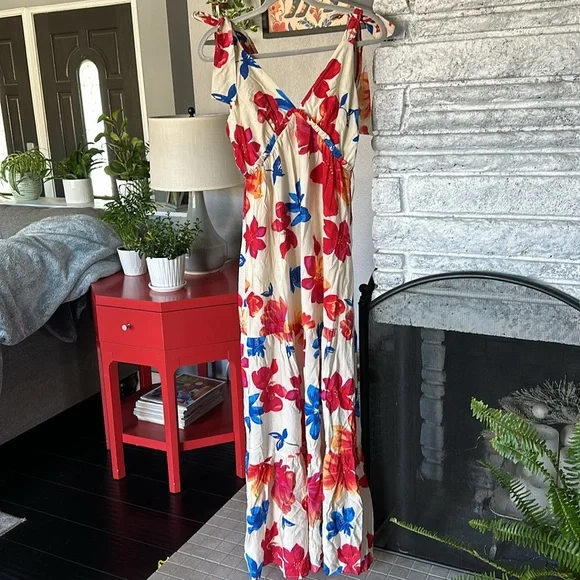 SKIES ARE BLUE Clothing Women Flora Floral Maxi Sleeveless Dress in Size Medium - Picture 7 of 11